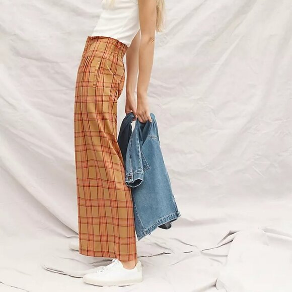 Anthropologie Pants - Maeve Albane Retro Plaid Wide Leg Pants